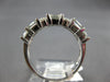 LARGE 1.65CT DIAMOND 14K WHITE GOLD 3D ROUND & BAGUETTE WEDDING ANNIVERSARY RING