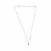 ESTATE 0.13CT DIAMOND 14KT WHITE GOLD CLASSIC BY THE YARD HAMSA LUCKY NECKLACE