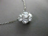 ANTIQUE 2.0CT DIAMOND 14KT WHITE GOLD FLOWER CLUSTER BY THE YARD NECKLACE #2676