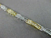 ESTATE 1.38CT DIAMOND 14KT WHITE & YELLOW GOLD 3D FILIGREE TENNIS BRACELET #9442