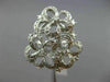 ESTATE LARGE 1CT ROUND DIAMOND 14KT WHITE GOLD 3D BUTTERFLY FLOWER FUN LOVE RING