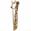EXTRA LARGE 13.81CT MULTI COLOR DIAMOND 18KT YELLOW ROSE GOLD TEAR DROP EARRINGS