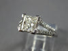 LARGE 1.53CT DIAMOND 14KT WHITE GOLD 3D PRINCESS & ROUND ENGAGEMENT RING #27859