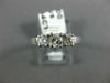 .64CT DIAMOND 14KT WHITE GOLD 3 STONE PAST PRESENT FUTURE ENGAGEMENT RING #1569
