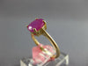 ESTATE 1.86CT RUBY 14KT YELLOW GOLD 3D CLASSIC OVAL SOLITAIRE SIMPLE FUN RING