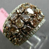 LARGE 5.55CT WHITE & PINK DIAMOND 18K WHITE & ROSE GOLD WEDDING ANNIVERSARY RING
