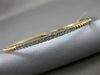ESTATE .17CT DIAMOND 14K WHITE & YELLOW GOLD 3D CLASSIC FLEXIBLE BANGLE BRACELET