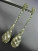LARGE 3.66CT WHITE & FANCY CHOCOLATE DIAMOND 18KT WHITE GOLD 3D HANGING EARRINGS