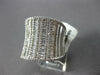 EXTRA LARGE 2.13CT DIAMOND 14KT WHITE GOLD 3d ROUND & BAGUETTE ANNIVERSARY RING