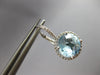 5.30CT DIAMOND & AAA BLUE TOPAZ 14KT WHITE GOLD HALO LEVERBACK HANGING EARRINGS
