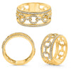 ESTATE WIDE .42CT DIAMOND 14KT YELLOW GOLD CIRCLE OF LIFE BY THE YARD LOVE RING