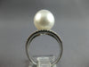 LARGE .33CT DIAMOND & AAA SOUTH SEA PEARL 18K WHITE GOLD MULTI ROW INFINITY RING