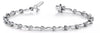 ESTATE 3.0CT DIAMOND 14KT WHITE GOLD 3D 3 PRONG BY THE YARD LOVE TENNIS BRACELET