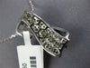 ESTATE .76CT WHITE & GREEN DIAMOND 18KT WHITE GOLD MULTI ROW CRISS CROSS PENDANT