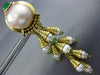 ESTATE 2.80CT DIAMOND & MULTI GEM 18KT YELLOW GOLD CHANDELIER HANGING EARRINGS
