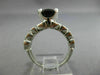ESTATE LARGE 2.7CT DIAMOND & AAA GREEN TOURMALINE 14K WHITE GOLD ENGAGEMENT RING