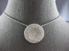 ESTATE LARGE 2.17CT DIAMOND 14KT WHITE GOLD CLASSIC ROUND PAVE FUN LOVE NECKLACE