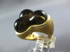 ESTATE EXTRA LARGE 18.53CT DIAMOND & AAA SMOKEY TOPAZ 14KT YELLOW GOLD FUN RING