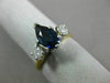 ESTATE 1.50CT DIAMOND & AAA SAPPHIRE 14KT WHITE & YELLOW GOLD 3D ENGAGEMENT RING