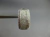 LARGE 1.52CT DIAMOND 14K WHITE GOLD 3D ROUND & PRINCESS CLIP ON HANGING EARRINGS