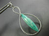 LARGE 9.58CT DIAMOND & GREEN AMETHYST 14KT WHITE GOLD INFINITY HANGING EARRINGS