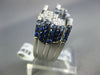 LARGE 1.99CT DIAMOND & AAA SAPPHIRE 18KT WHITE GOLD STACKABLE MULTI ROW FUN RING