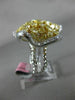 GIA EXTRA LARGE 7.95CT WHITE & FANCY YELLOW DIAMOND 18K 2 TONE GOLD 3D STAR RING