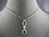 LARGE 2.33CT DIAMOND & AAA EMERALD 18KT WHITE GOLD BY THE YARD LARIAT NECKLACE