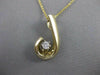 ESTATE DIAMOND SOLITAIRE 14K W YELLOW GOLD OPEN JOURNEY SWIRL PENDANT GVS #14974