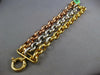 EXTRA LARGE & LONG 1.50CT DIAMOND 14K TRI COLOR GOLD MULTI ROW TOGGLE BRACELET