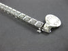 ESTATE LARGE 4.0CT DIAMOND 14KT WHITE GOLD ROUND SQUARE FILIGREE TENNIS BRACELET