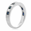 ESTATE 1.06CT DIAMOND & AAA SAPPHIRE 14KT WHITE GOLD 3D ANNIVERSARY RING BAND