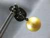 ESTATE LARGE 2.65CT MOCHA DIAMOND & AAA GOLDEN SOUTH SEA PEARL 18KT BLACK GOLD EARRINGS