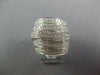 EXTRA LARGE 2.66CT DIAMOND 18KT WHITE GOLD 3D MULTI ROW SWIRL FUN COCKTAIL RING