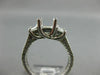 ESTATE .57CT DIAMOND 14K WHITE GOLD 3D FILIGREE SEMI MOUNT ENGAGEMENT RING #1572