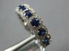 WIDE 2.01CT DIAMOND & AAA SAPPHIRE 18K WHITE GOLD HALO ETERNITY ANNIVERSARY RING
