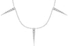 .15CT DIAMOND 14KT WHITE GOLD ROUND GRADUATING TRIANGULAR BY THE YARD NECKLACE