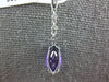 5.5CT DIAMOND & AAA AMETHYST 14KT WHITE GOLD 3D MARQUISE ETOILE FLOATING PENDANT