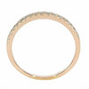 ESTATE .19CT DIAMOND 18KT ROSE GOLD 3D SEMI ETERNITY WEDDING ANNIVERSARY RING