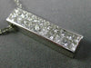 ESTATE LARGE 1.60CT DIAMOND 14KT WHITE GOLD INVISIBLE RECTANGULAR PENDANT #18131
