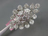 LARGE 4.38CT DIAMOND 18KT WHITE GOLD 3D MULTI SHAPE CLUSTER FLOWER COCKTAIL RING