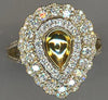 LARGE 1.26CT DIAMOND 18KT YELLOW GOLD 3D FLORAL ROUND SEMI MOUNT ENGAGEMENT RING