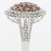 LARGE 2.16CT WHITE & PINK DIAMOND 18KT WHITE & ROSE GOLD MULTI SHAPE HALO RING
