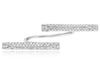 .49CT DIAMOND 14KT WHITE GOLD 3D DOUBLE RECTANGULAR PYRAMID CRISS CROSS FUN RING
