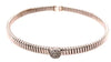 ESTATE .14CT DIAMOND 18KT WHITE GOLD 3D ROUND PAVE SNAKE CUFF BANGLE BRACELET
