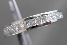 ESTATE 2.16CTW PRINCESS DIAMOND ETERNITY 14K WHITE GOLD WEDDING RING F VVS #2103