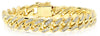 ESTATE 9.27CT DIAMOND 14KT YELLOW GOLD CLASSIC ROUND SOLID CUBAN TENNIS BRACELET