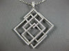 ESTATE LARGE 1.90CT DIAMOND 18KT WHITE GOLD 3D MULTI SQUARE LOVE KNOT PENDANT