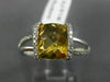 ESTATE 2.17CT DIAMOND & AAA EXTRA FACET CITRINE 14KT WHITE GOLD TENSION FUN RING