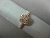 ESTATE .31CT DIAMOND 14K ROSE GOLD CLUSTER OVAL HALO SEMI ETERNITY PROMISE RING